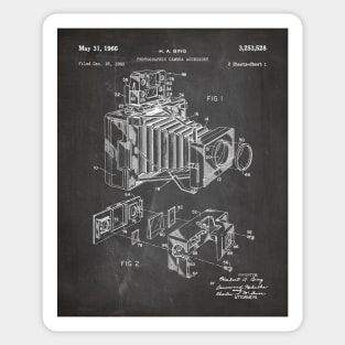 Vintage Camera Patent - Photographic Camera Art - Black Chalkboard Sticker